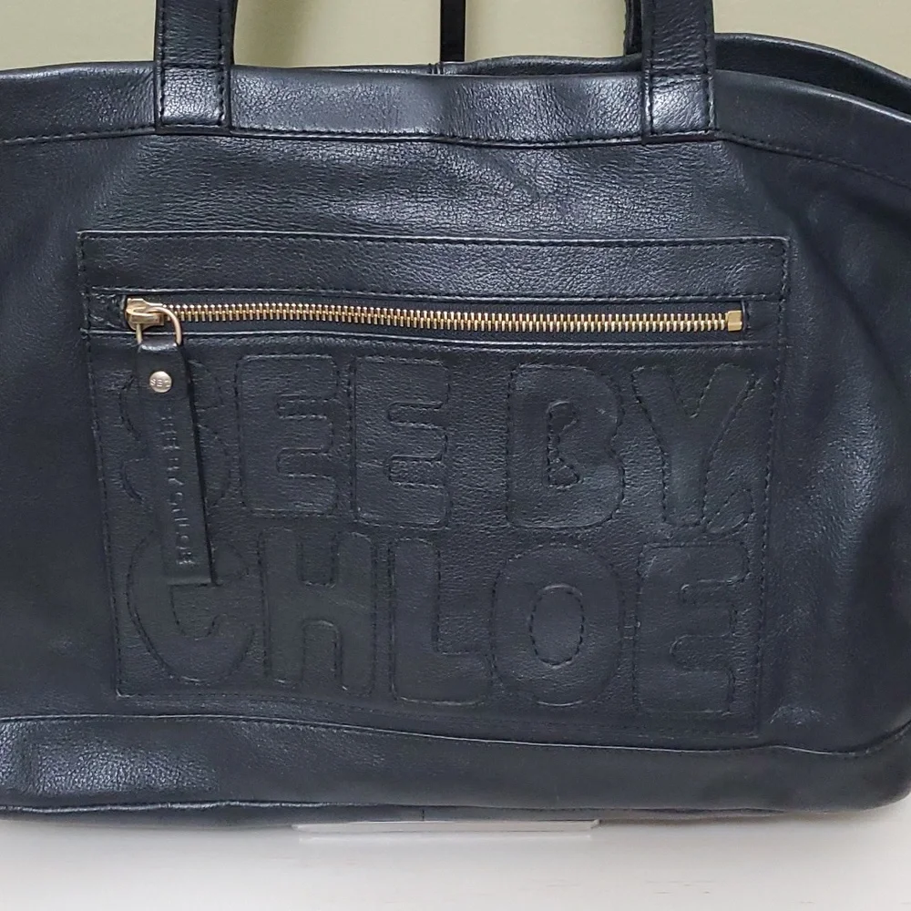 See By Chloé | Black Leather Shoulder Bag - Picture 3 of 12